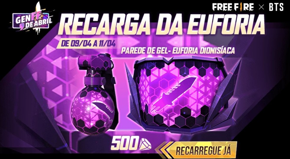 Free Fire: recarga de diamantes de fim de ano traz parede de gel