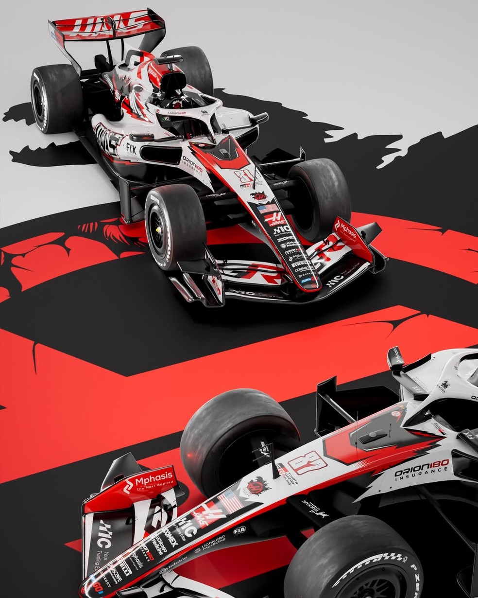 Haas anuncia parceria com Godzilla para GP do Japão — Foto: Divulgação