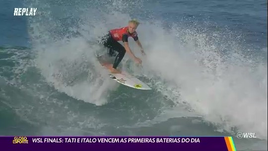 WSL Finals: Tati e Ítalo vencem as primeiras baterias do dia - Programa: Globo Esporte SP 