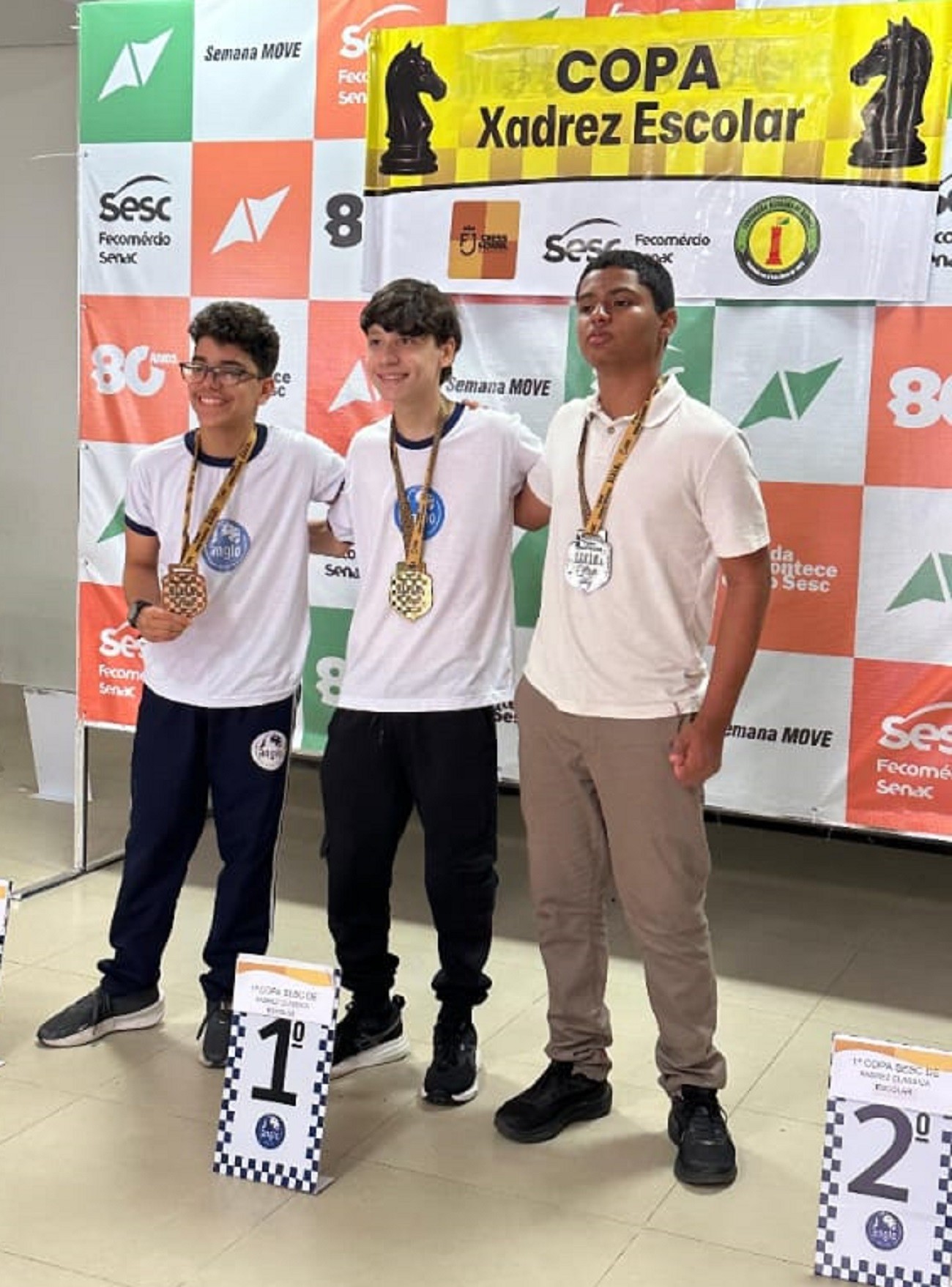 1ª Copa de Xadrez Clássica Escolar Sub-16 tem campeões definidos; veja pódios