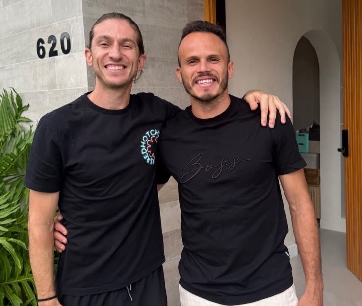 Ex-parças de Flamengo, piauiense Renê registra encontro e deseja sucesso a Filipe Luís no Mônaco