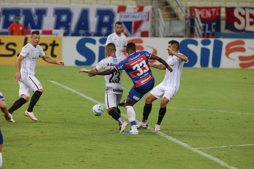 Fortaleza e Grêmio Brasileirão 2020 — Foto: José Leomar / SVM