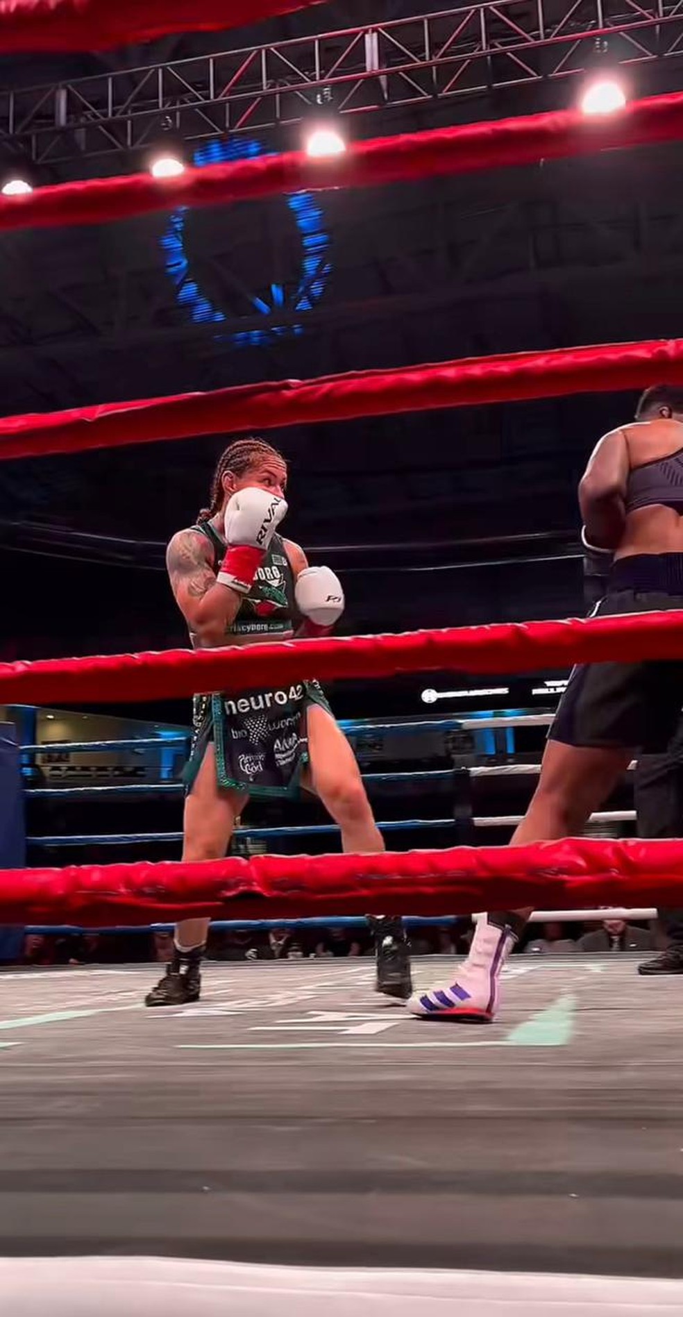 Cris Cyborg vence mais uma no boxe profissional — Foto: Reprodução