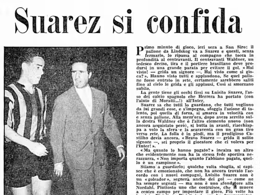 Jornal italiano destaca jogo contra o Fluminense — Foto: Reprodução internet