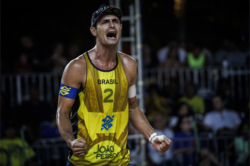 André Stein, vôlei de praia — Foto: Divulgação / FIVB