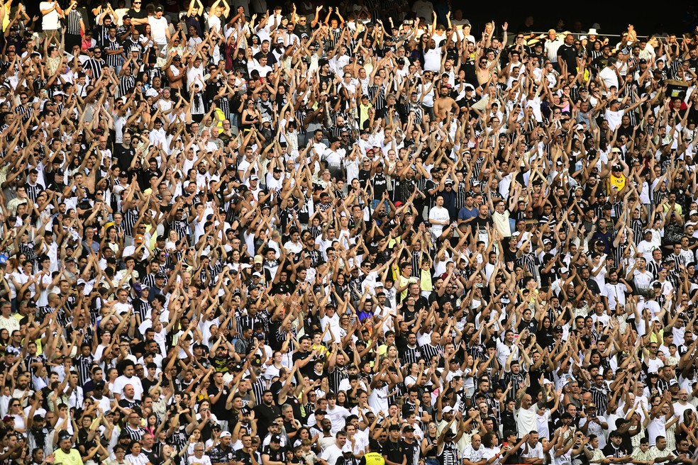 Torcida do Corinthians no duelo com o Fluminense — Foto: Marcos Ribolli