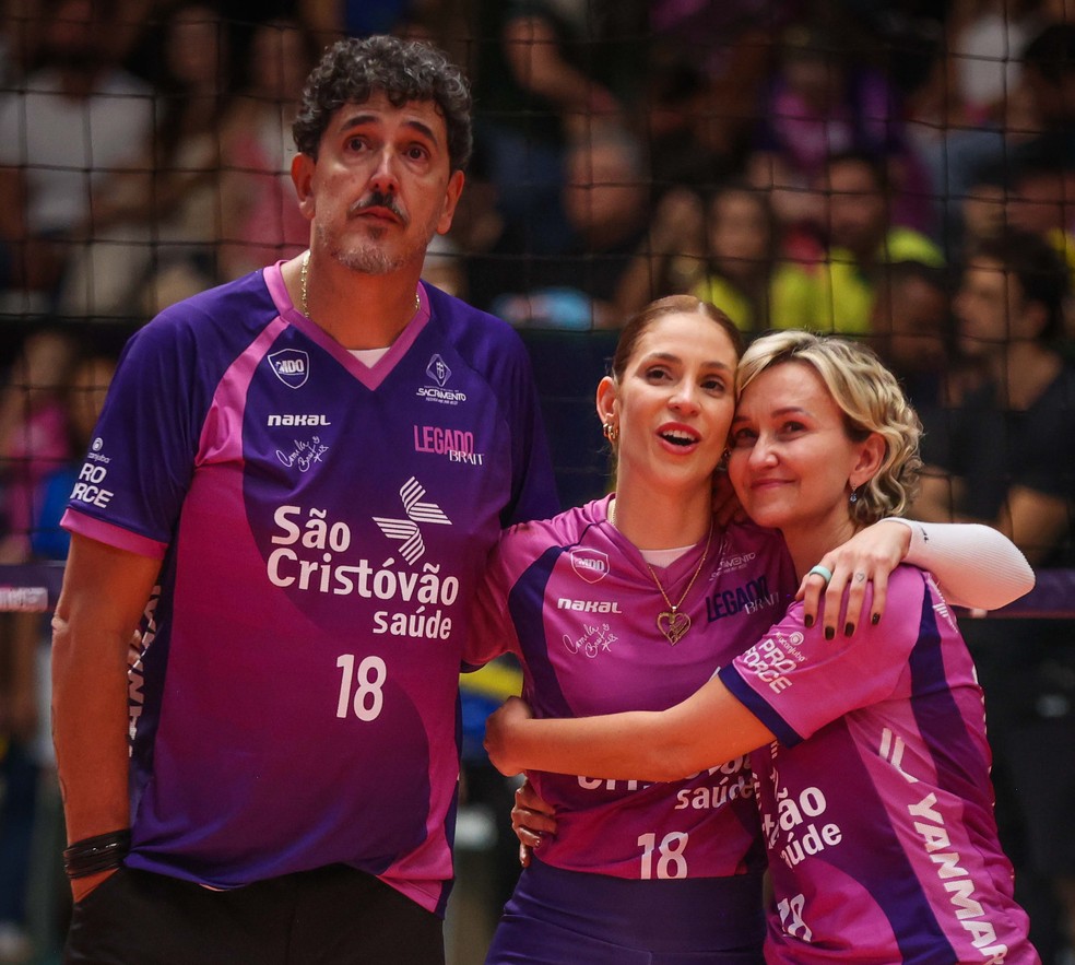Luizomar de Freitas, Camila Brait, Bethania Melo, despedida Brait — Foto: Fotojump