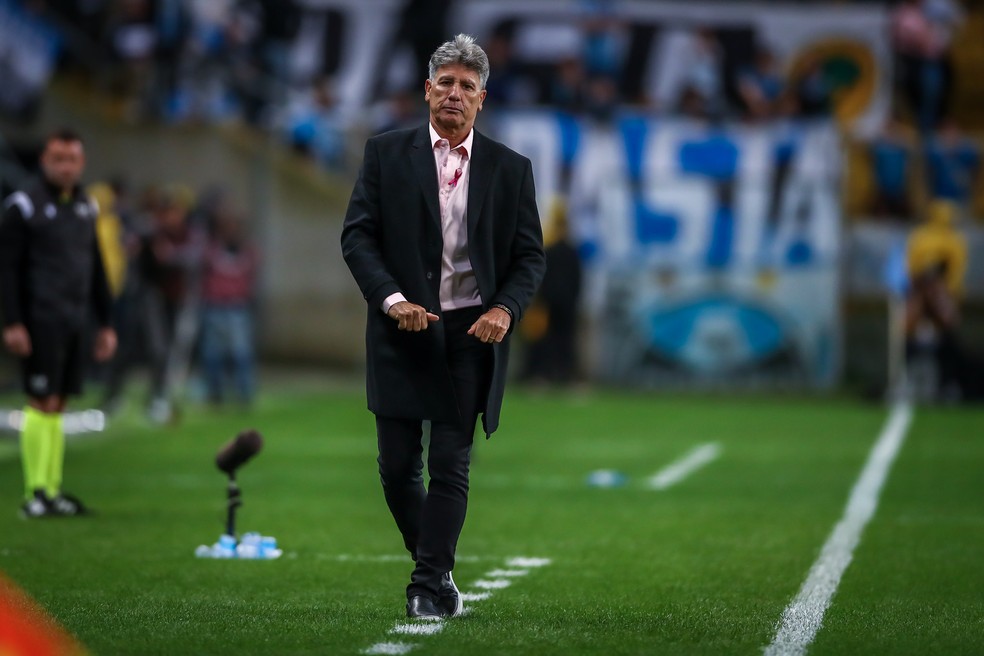 Renato Portaluppi em derrota do Grêmio — Foto: Lucas Uebel/Grêmio