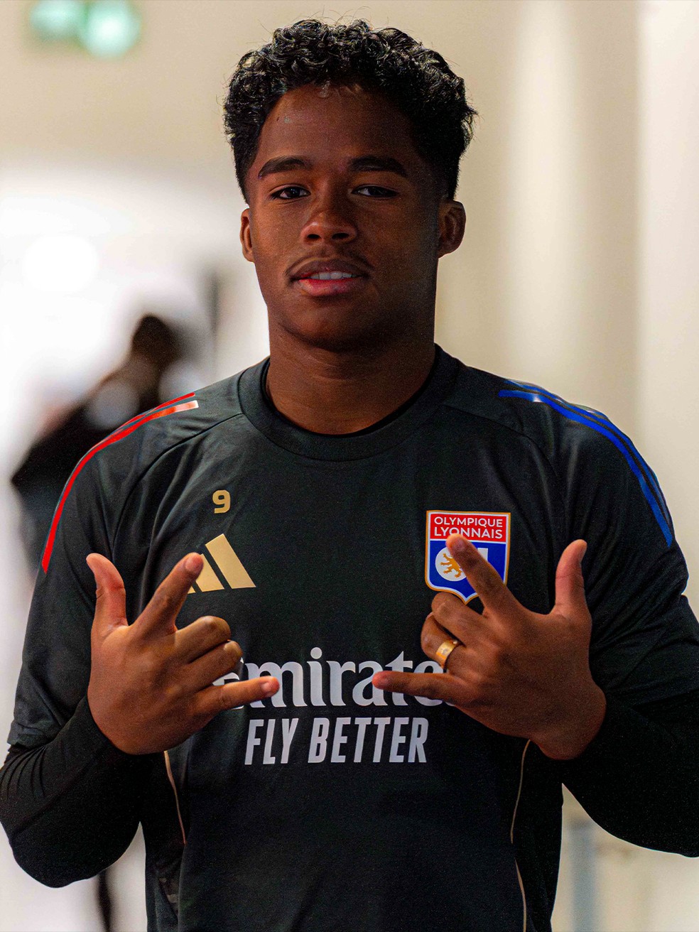 Endrick com o uniforme de treinamento do Lyon &mdash; Foto: Divulga&ccedil;&atilde;o/Lyon