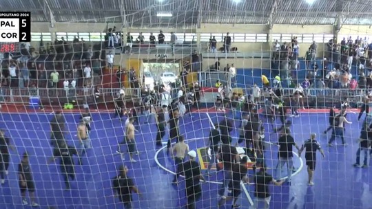 Briga generalizada em final com Palmeiras gera punição para o futsal de base - Foto: (Reprodução/ES Sports)
