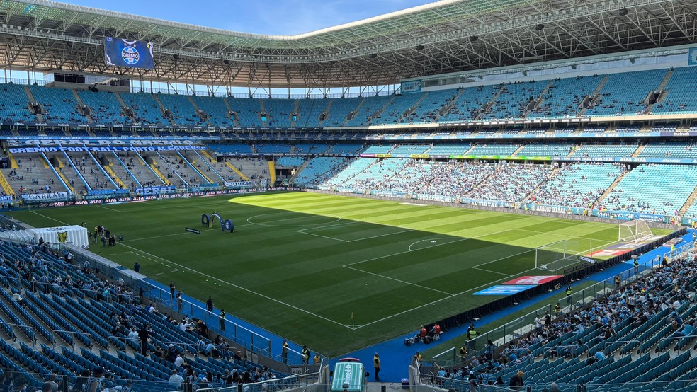 Arena do Grêmio contra  o Mirassol — Foto: Rafael Favero