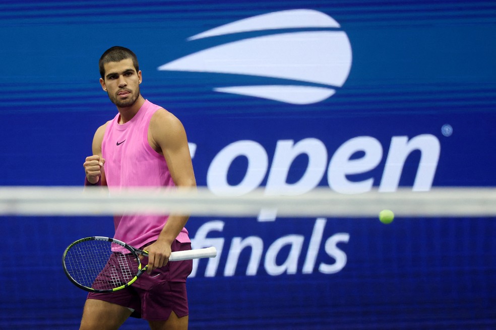 Alcaraz na decisão do US Open 2025 — Foto: REUTERS/Mike Segar