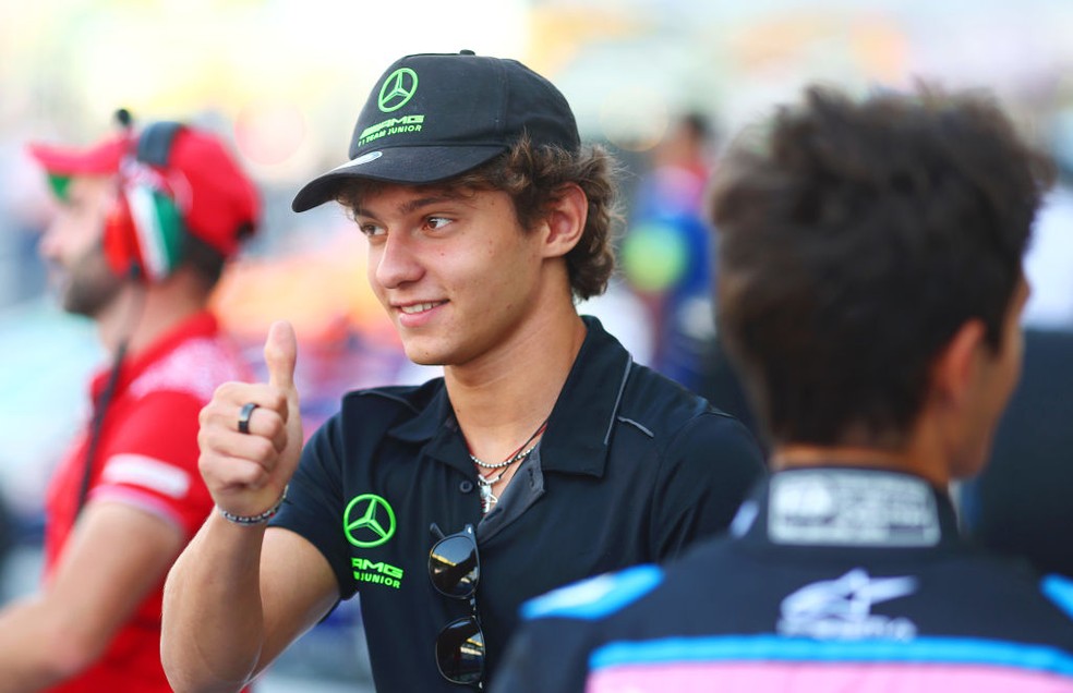 Kimi Antonelli, pupilo da Mercedes e piloto da F2 — Foto: Joe Portlock - Formula 1/Formula Motorsport Limited via Getty Images