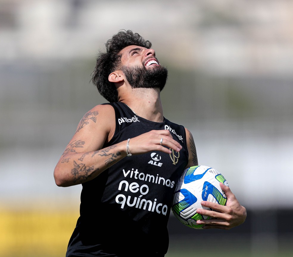 Yuri Alberto em treino do Corinthians — Foto: Rodrigo Coca/Ag. Corinthians