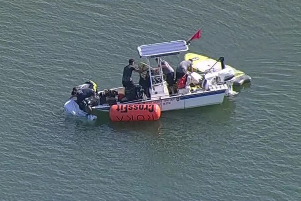 Corpo é encontrado no Lago Marine Creek após prova do CrossFit Games — Foto: Fox 4 News Dallas-Fort Worth