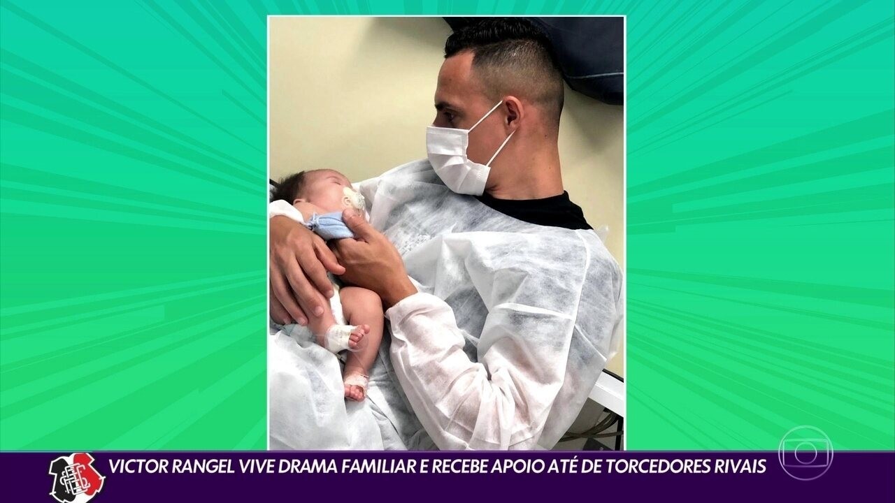 Victor Rangel é liberado pelo Santa para acompanhar cirurgia do filho | Ge