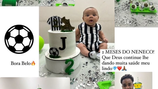 Wendel Lomar faz "mêsversário" do filho com tema do Botafogo-PB 