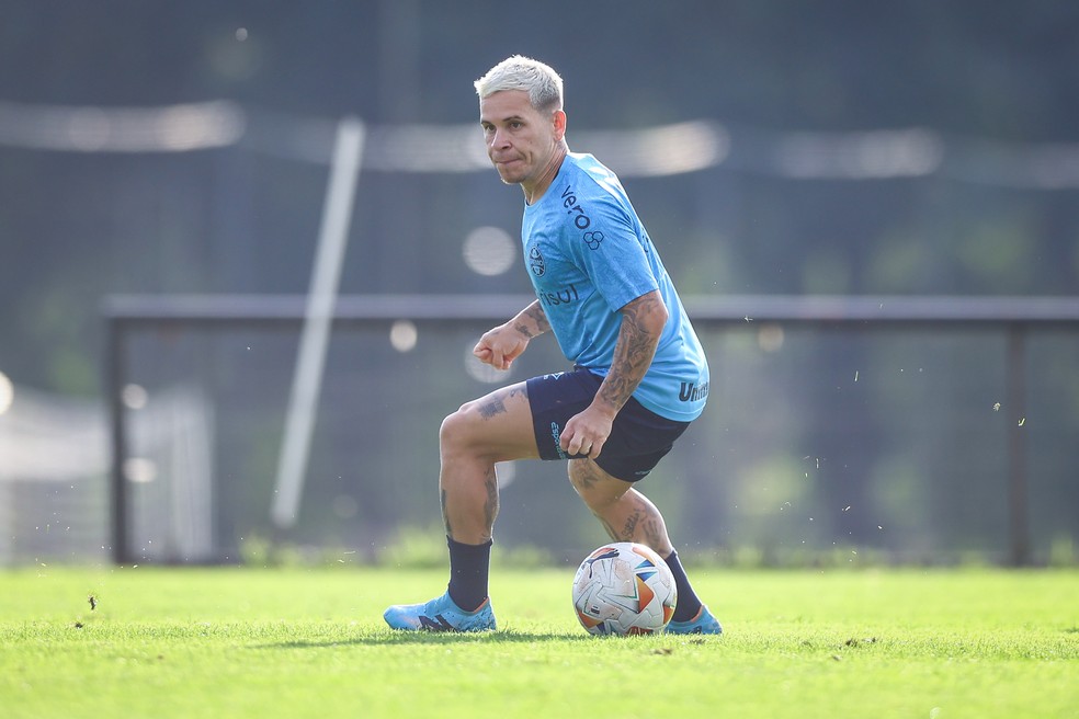 Soteldo é desfalque do Grêmio para o jogo contra o Cruzeiro — Foto: Lucas Uebel/Grêmio FBPA