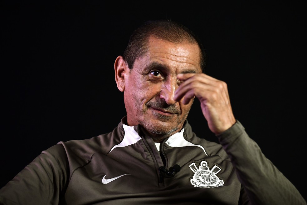 Ramón Díaz, técnico do Corinthians — Foto: Marcos Ribolli