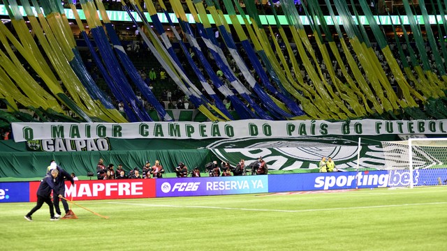 Mosaico da torcida do Palmeiras contra o River