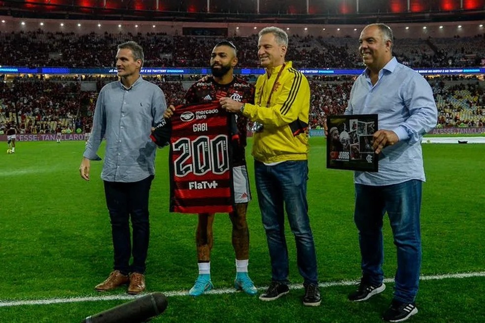 Gabigol completou 200 jogos pelo Flamengo em 2022 — Foto: Divulgação / Flamengo