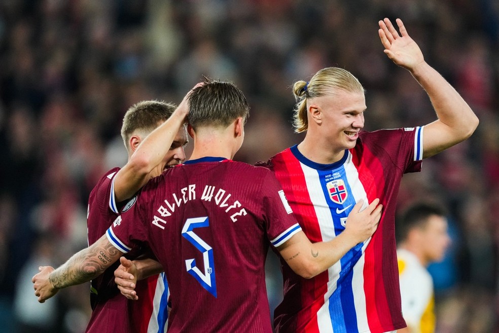 Com cinco de Haaland, Noruega faz 11 na Moldávia e segue líder nas Eliminatórias