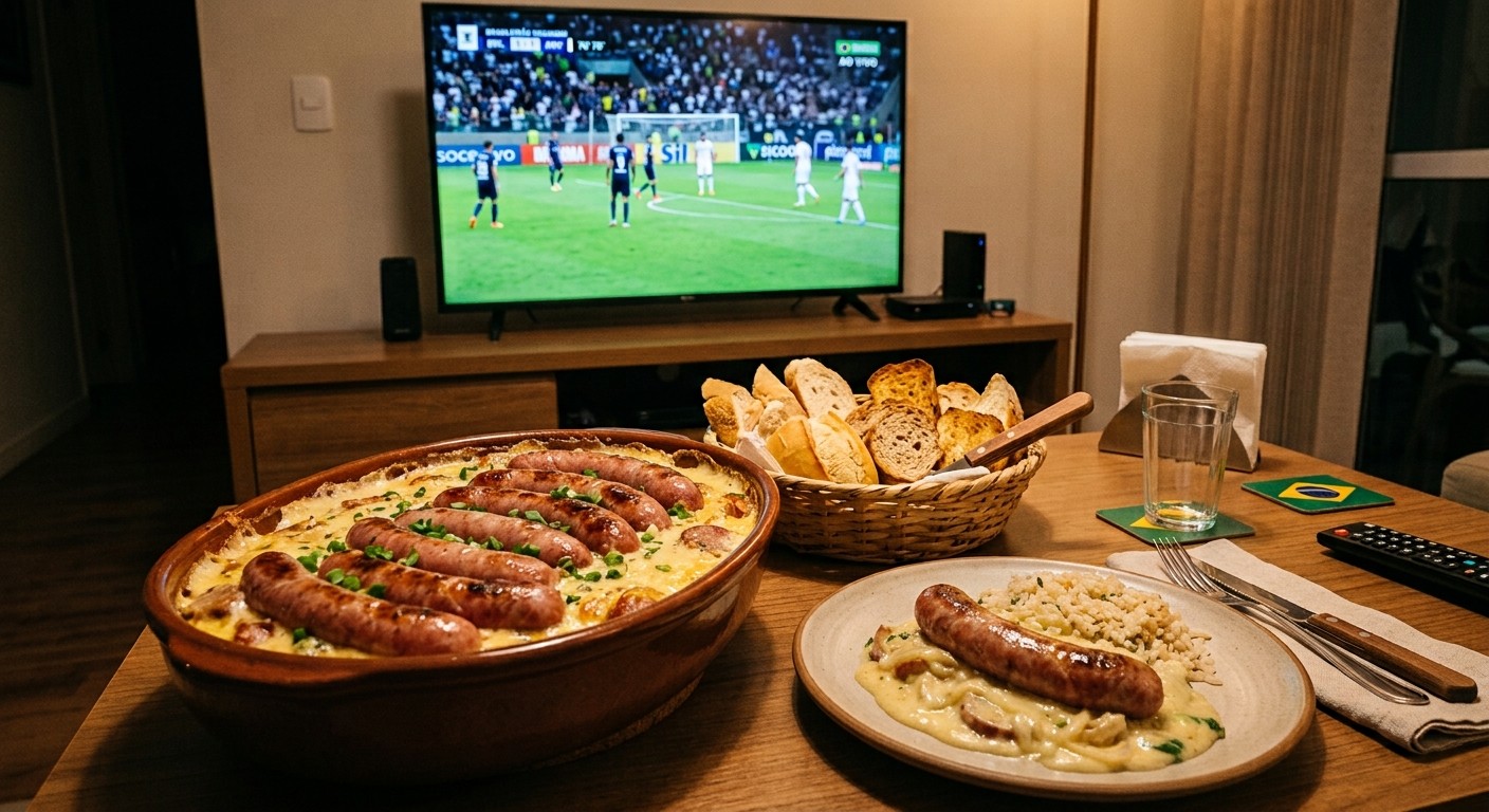 Pressão em campo e na cozinha: receita de linguiça para os dias de futebol