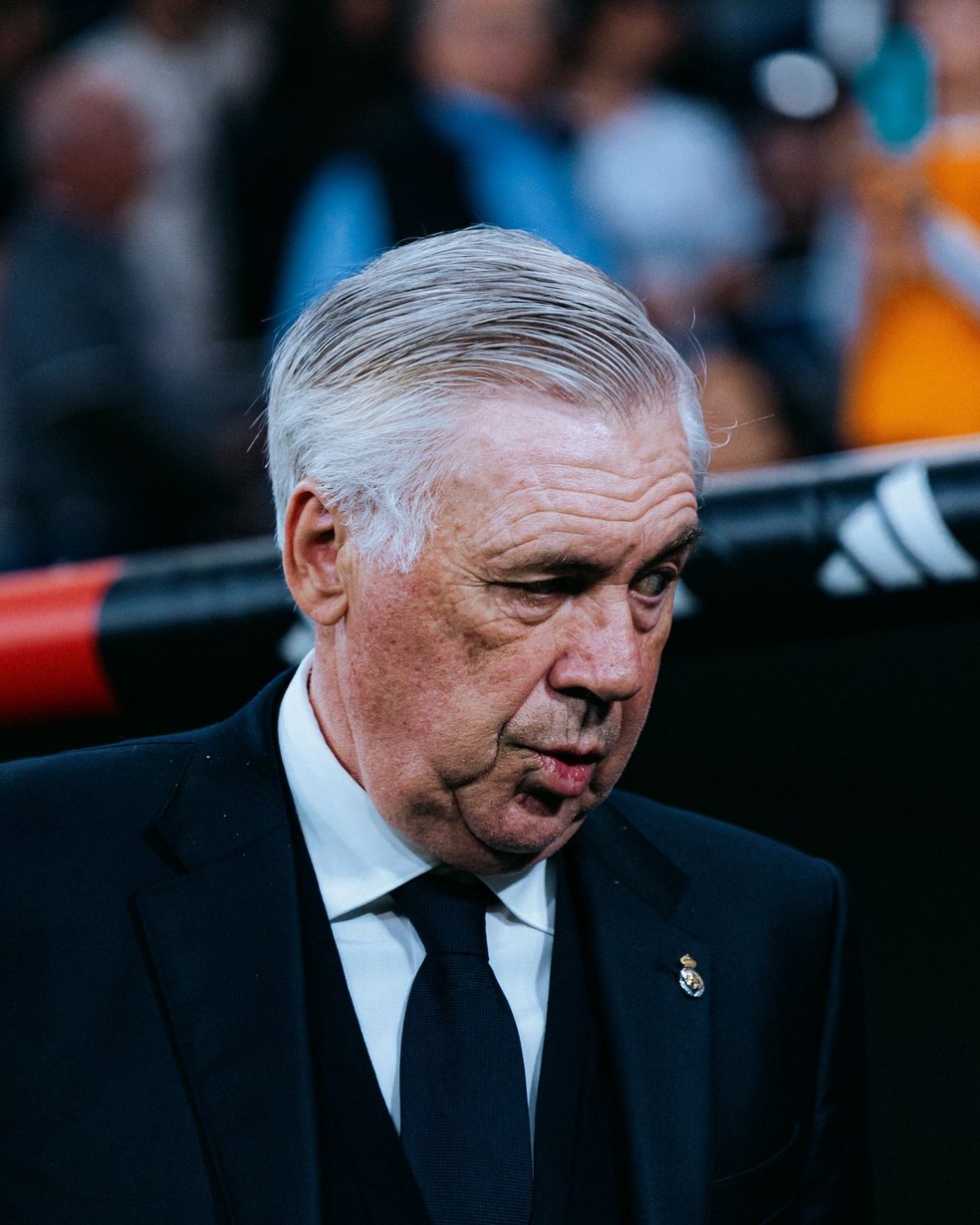 Carlo Ancelotti dificilmente seguirá no Real Madrid para a próxima temporada — Foto: Jonathan Guimarães / One9 Content