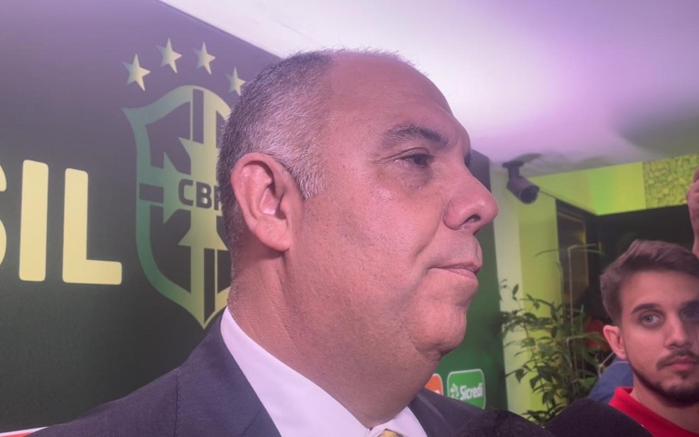 Marcos Braz em sorteio das quartas de final da Copa do Brasil  &mdash; Foto: ge