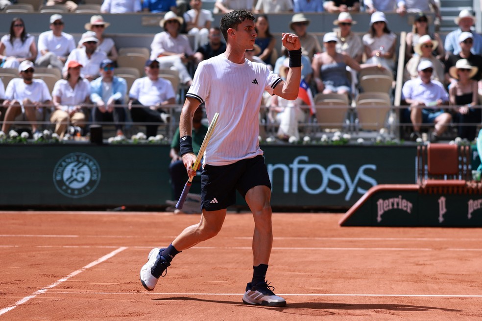 Juan Manuel Cerúndolo empata com Sinner em Roland Garros — Foto: Reuters/Stephanie Lecocq