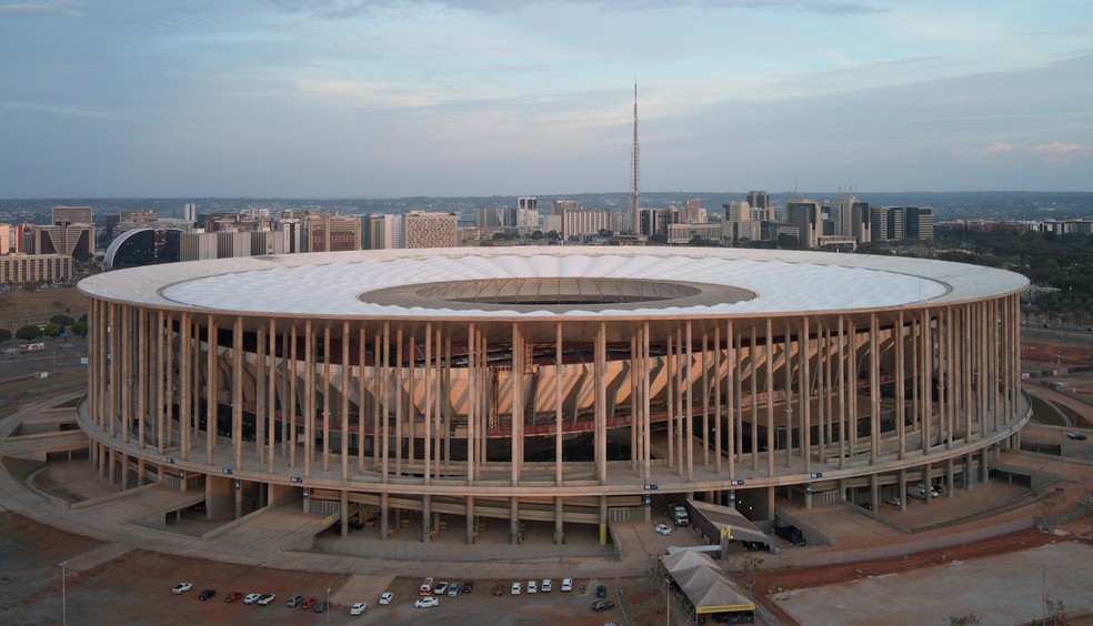 Estádio Mané Garrincha será palco de oito jogos da Copa do Mundo Feminina, em 2027 — Foto: Lucas Magalhães/ge.globo