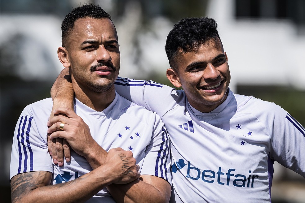 Rafael Elias e Bruno Rodrigues devem formar dupla de ataque do Cruzeiro — Foto: Gustavo Aleixo/Cruzeiro