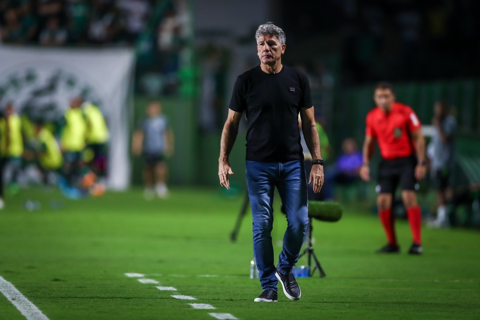 Renato Portaluppi em empate do Grêmio — Foto: Lucas Uebel/Grêmio