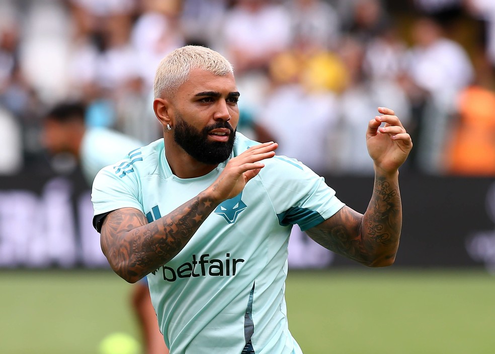 Gabigol foi titular do Cruzeiro contra o Santos — Foto: Mauricio De Souza/AGIF