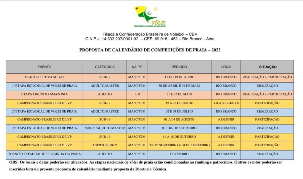 Circuito feminino de tênis divulga calendário sem torneios na