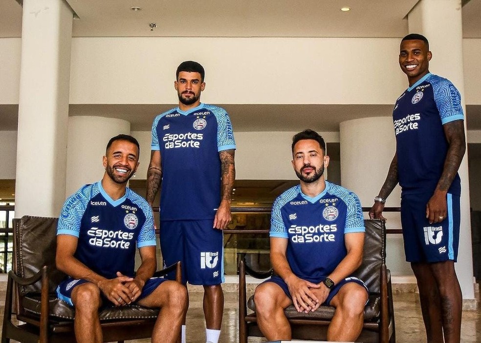 Caio Alexandre, Cauly, Everton Ribeiro e Jean Lucas formam quarteto criativo do Bahia — Foto: Divulgação/EC Bahia