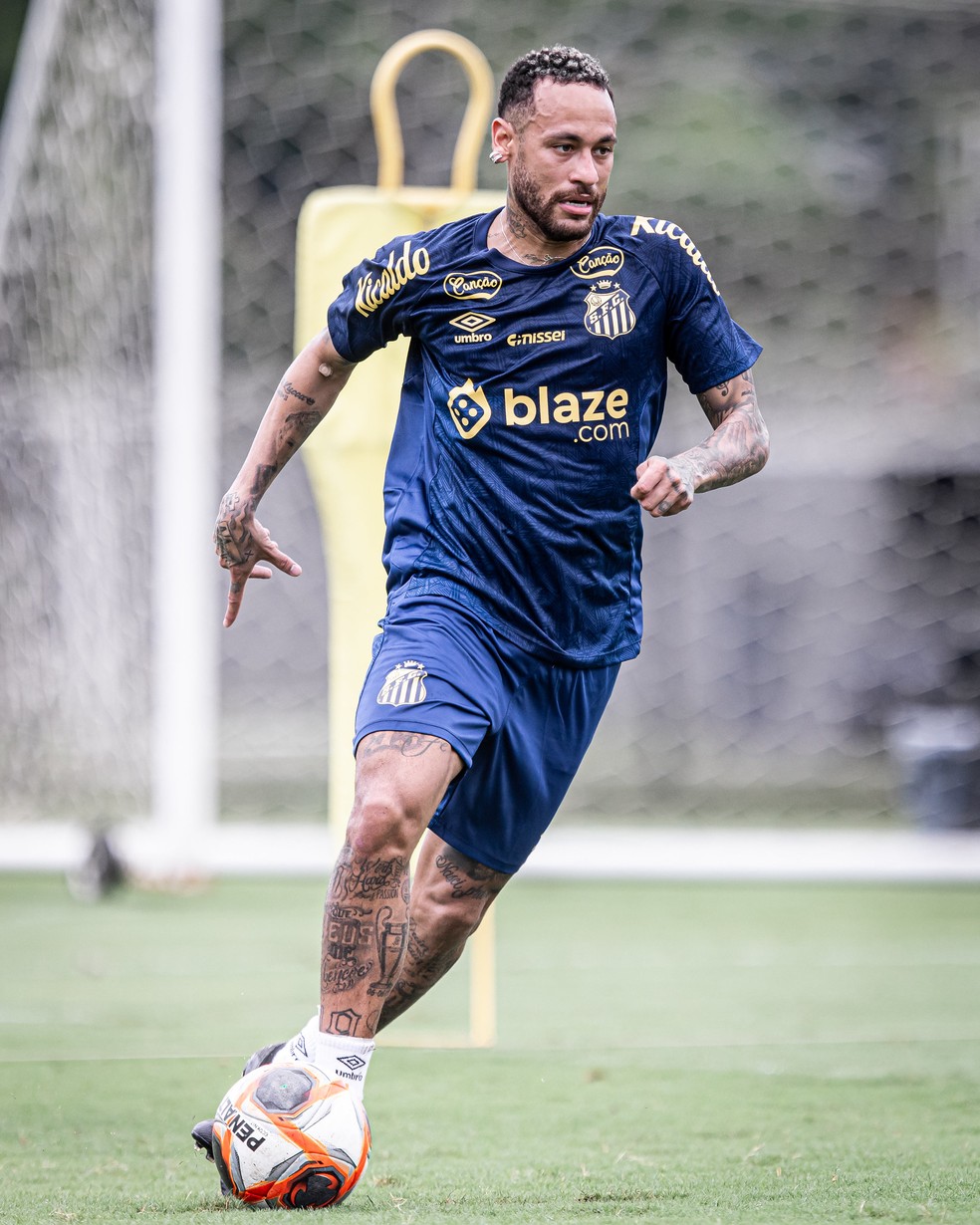 Primeiro treino de Neymar no Santos — Foto: Raul Baretta/ Santos FC