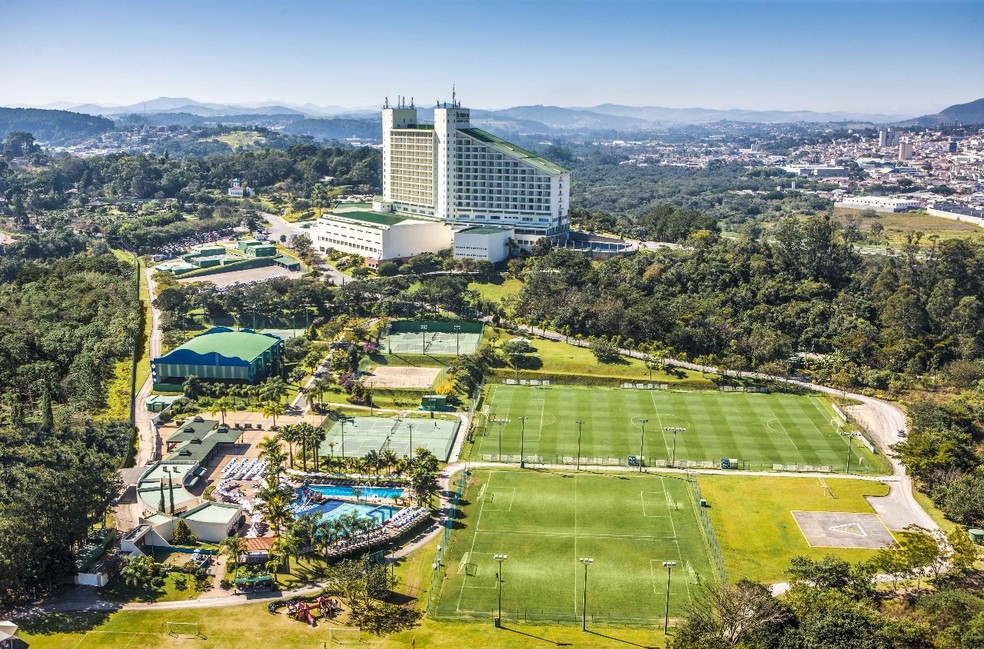 QG do Flamengo em Atibaia, hotel tem campo para treinar � Foto: Divulga��o
