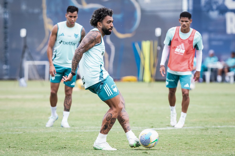 Gabigol em jogo-treino pelo Cruzeiro — Foto: Gustavo Aleixo/ Cruzeiro