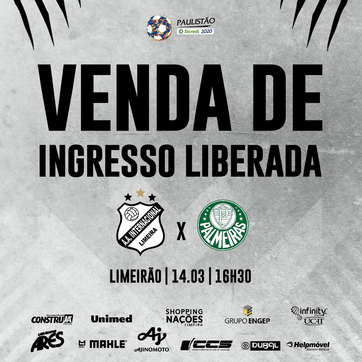 Ingressos Para Inter De Limeira X Palmeiras