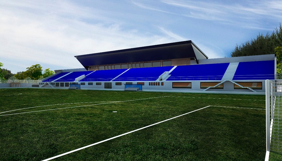 Estádio Municipal em festa com futebol americano