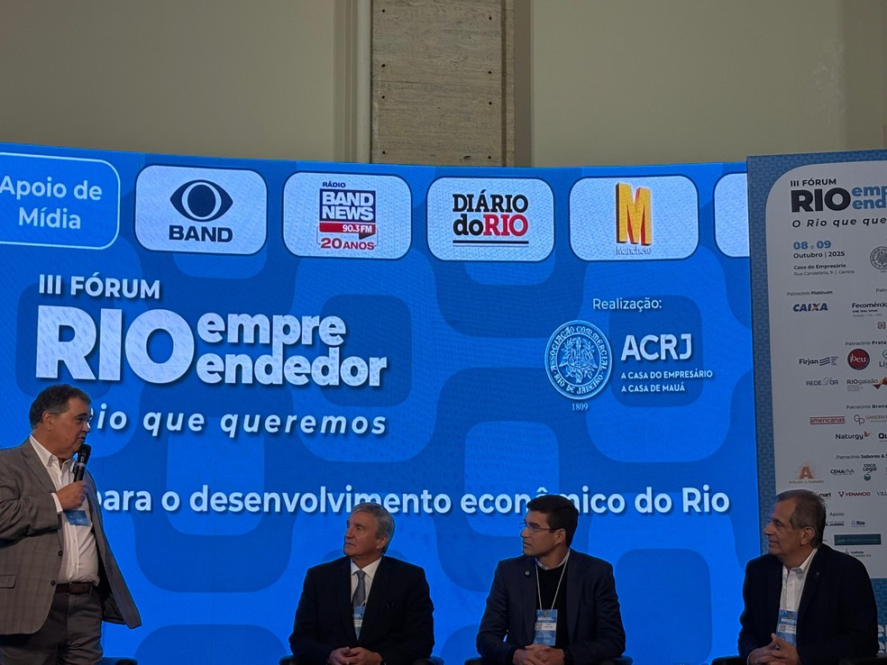 Bap, presidente do Flamengo, durante o III Fórum Rio Empreendedor.
