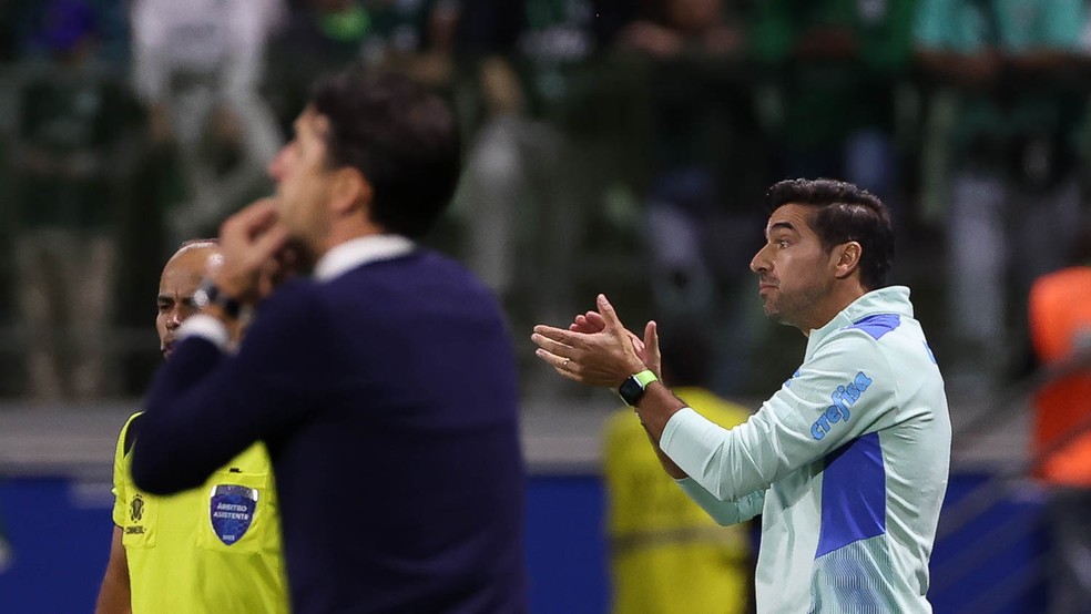 Abel Ferreira em Palmeiras x Bolívar pela Libertadores — Foto: Cesar Greco/Palmeiras