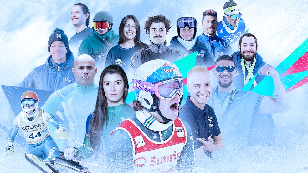 Os 15 atletas que estarão à disposição do Brasil nas Olimpíadas de Inverno de Milão-Cortina — Foto: Infoesporte