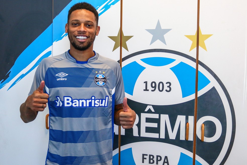 André assinou com o Grêmio em 2018 e foi campeão gaúcho no ano seguinte — Foto: Lucas Uebel / Grêmio Divulga