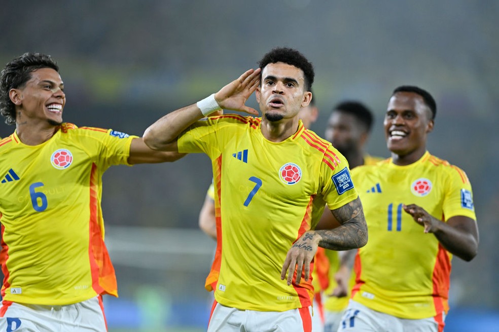 Luis Diaz comemora — Copa do Mundo hoje