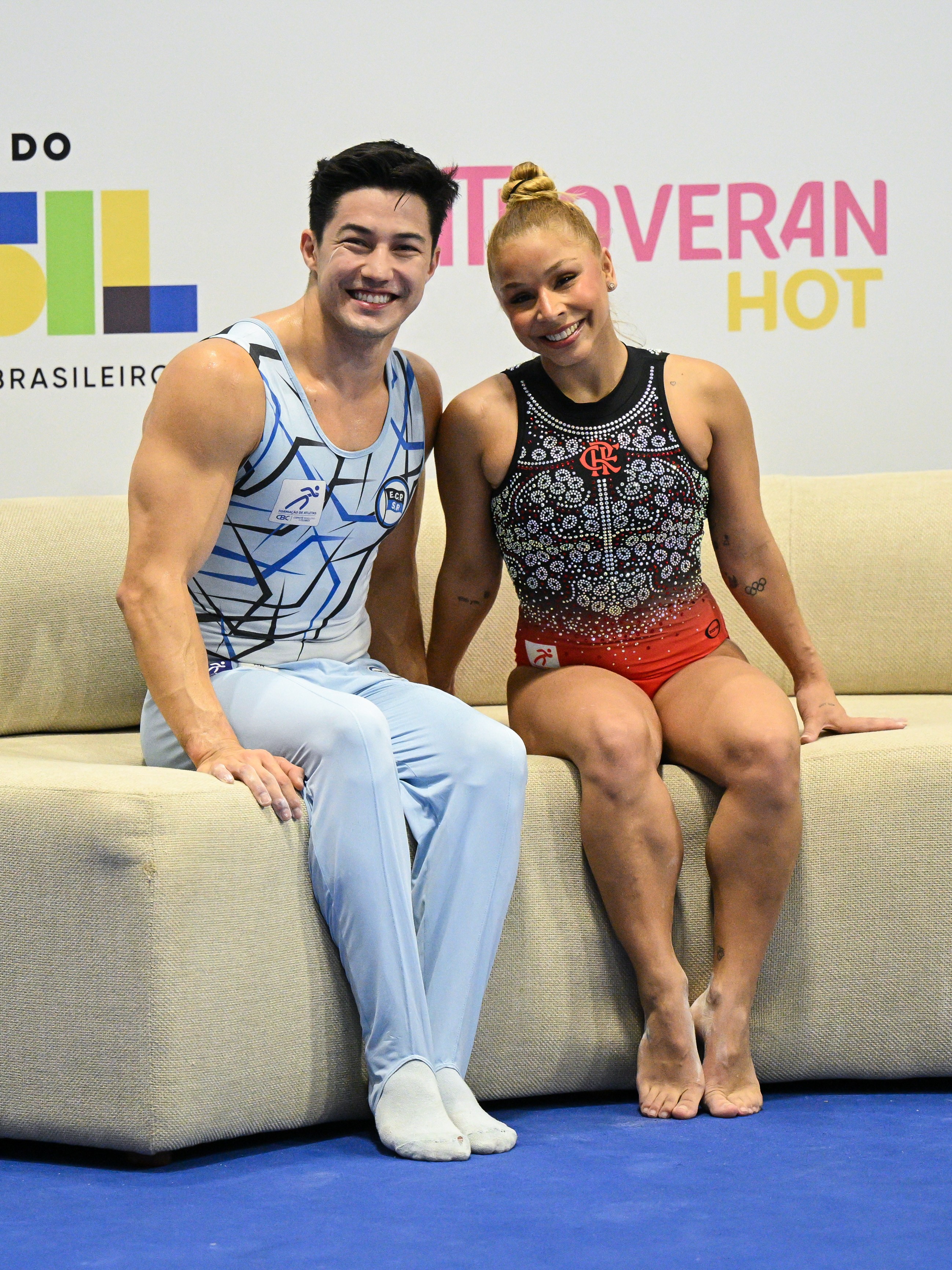 Flávia Saraiva e Arthur Nory dão show e são campeões no Troféu Brasil de ginástica artística
