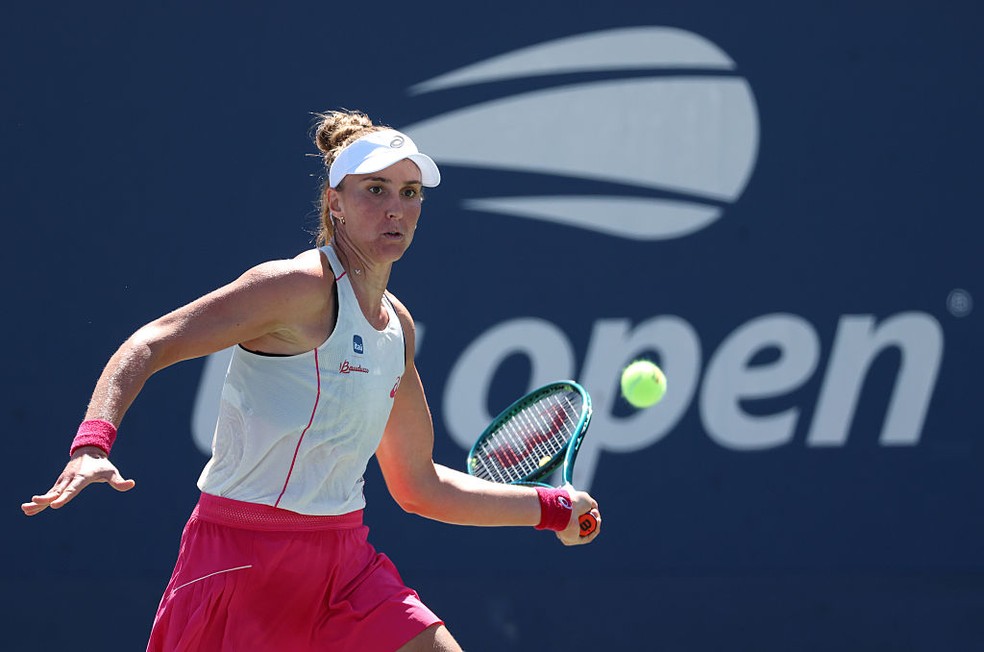 Bia Haddad Maia venceua britânica Sonay Kartal na estreia do US Open — Foto: Matthew Stockman/Getty Image