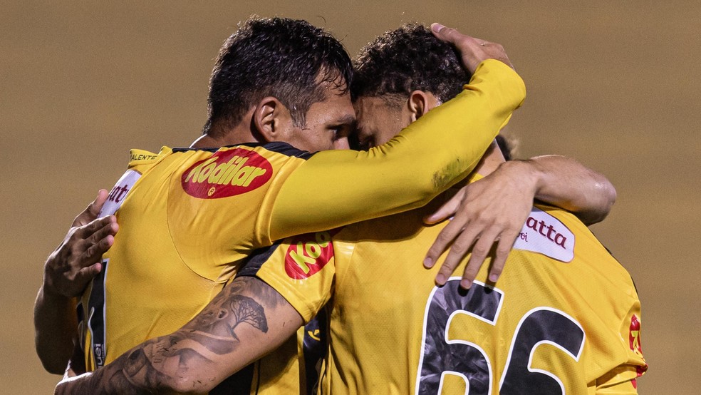 Robson e Maykon Jesus em campo pelo Novorizontino