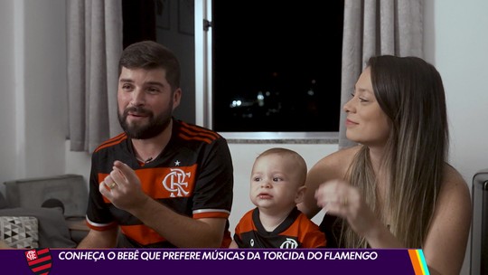 Conheça o bebê que prefere músicas da torcida do Flamengo - Programa: Globo Esporte RJ 